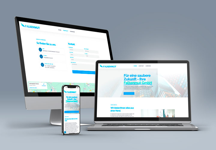 Startseite der Falkenmut GmbH – Website für Gebäudemanagement & Facility Services