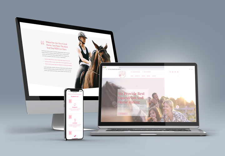 Reitschul-Website der Zuber Reitschule Kronberg – modern, natürlich, informativ